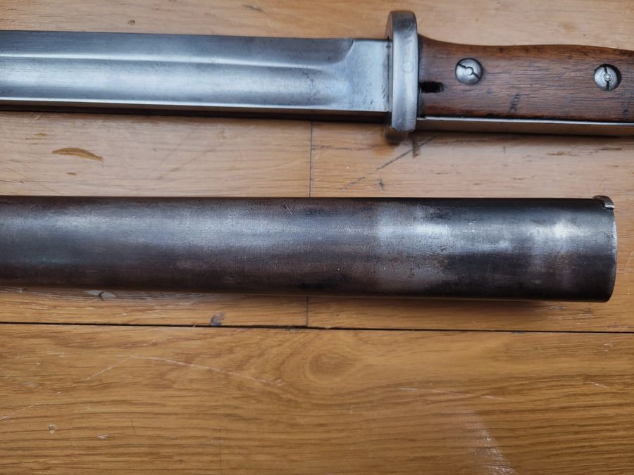 Seltene Bajonett 84/98 2. Typ – Herstellung „Bontgen & Sabin“ – Solingen – Originalscheide – 1. WK – sehr guter Zustand, Bild 13 von 18