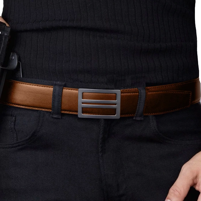 KORE Essentials X1 leren riem, lichtbruin, regular (X1GUNTAN), afbeelding 3 van 8