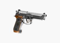 M92 Mod. Samurai Edge Biohazard Chrom Full Metall GBB -F-