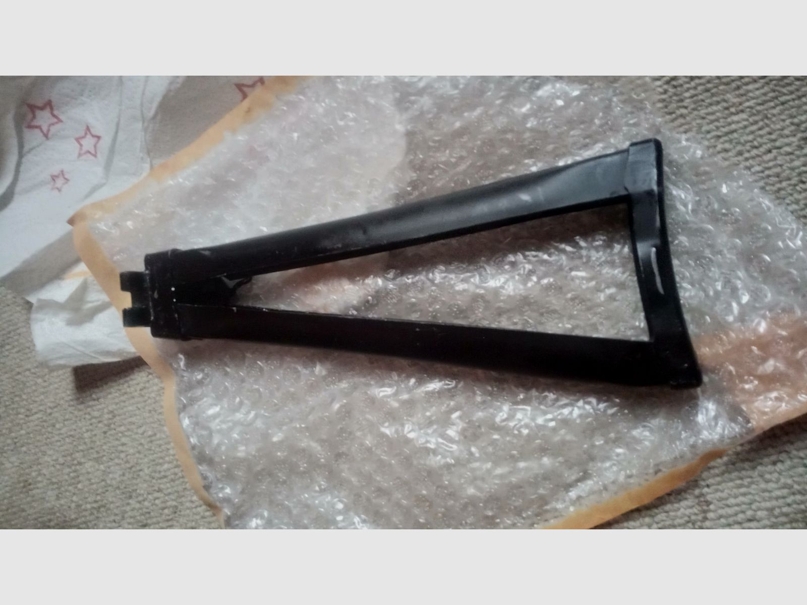 Russian 5.5 mm AKS-74 AKS-74u skeleton stock / AK Krinkov folding stock presumably Tula (damaged)