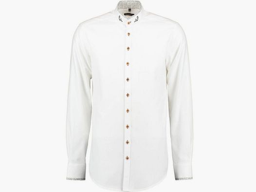 Gipfelstürmer H-Camisa Cuello Alto con Bordado Manga Larga | blanco/oliva