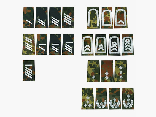 NfD NfD Bundeswehr Rangabzeichen Heer Flecktarn - Weiß / General