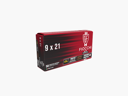 FIOCCHI 9X21 FMJTC 124gr