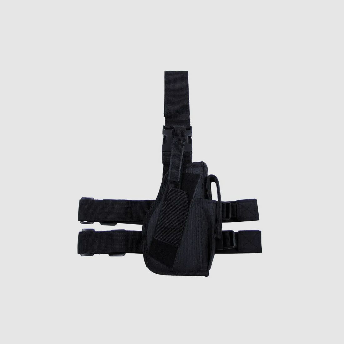 Pistol thigh holster for handgun - right-handed - black