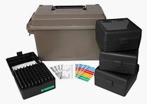 MTM Munitionskiste ACC223 dark earth f. 400 Patronen inkl. 4 Patronenboxen RS-100 f. .223 Rem. u.w.