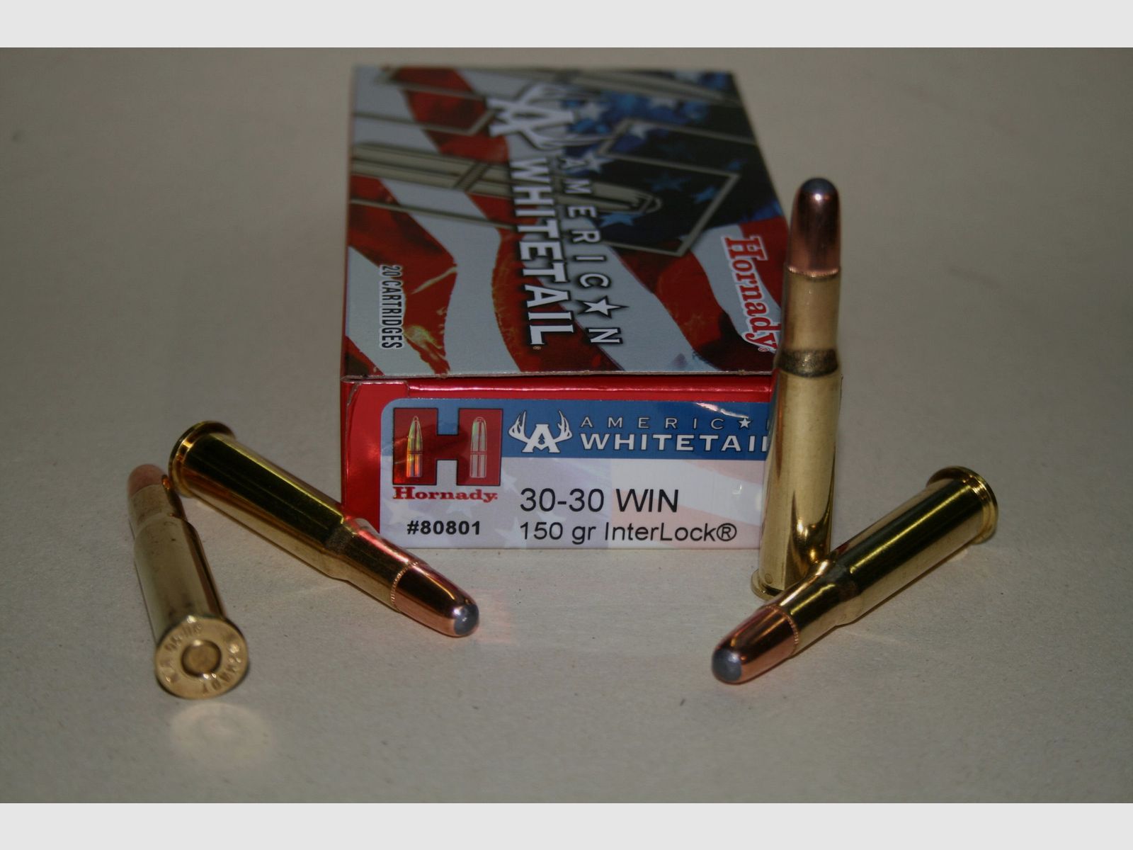 Munitions Hornady Whitetail interlock 150 grains cal 30-30 Winchester