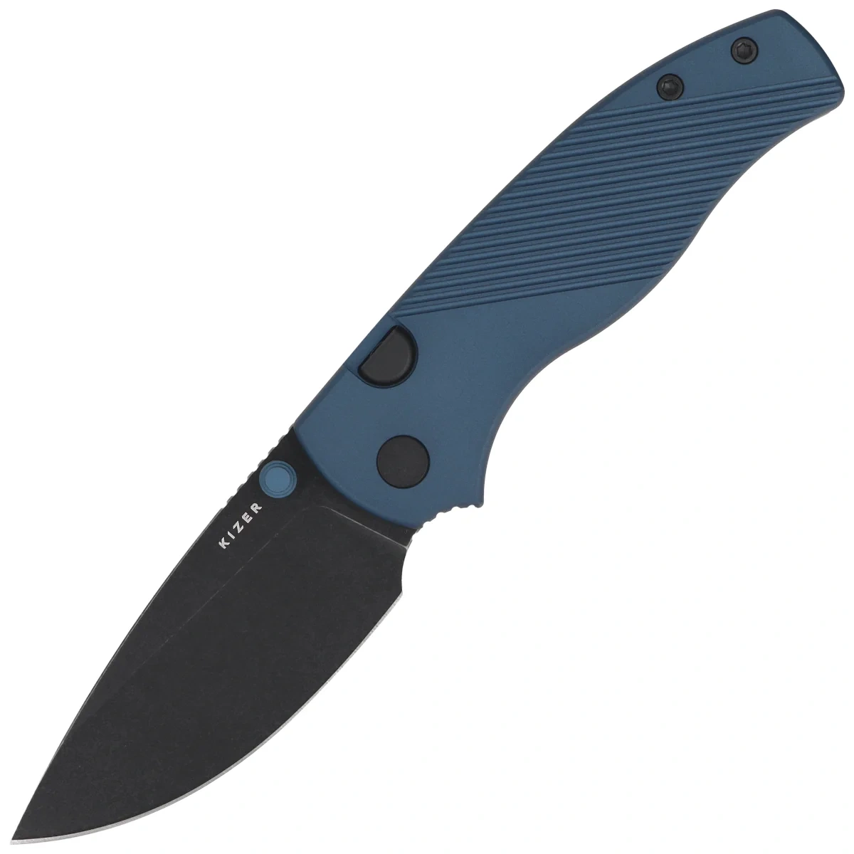 Klappmesser Kizer Glaux Ink Blue Aluminium, Black PVD / Stonewashed 14C28N (V3801A3)