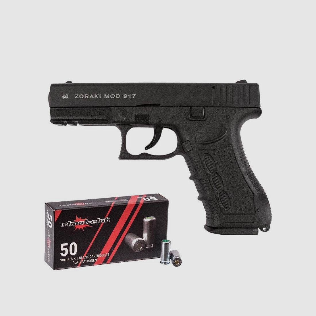 Pistola Zoraki 917 P.A.K. + cartuchos de fogueo