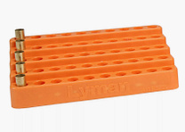 Lyman Kunststoff Ladeblock treppenstufig .445 Durchmesser small Pistol für 50 Hülsen