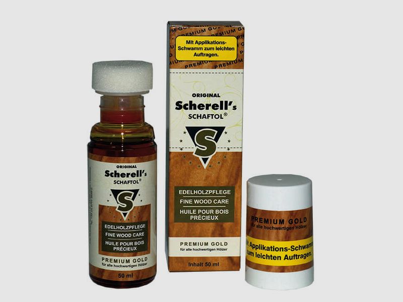 Scherell's Schaftol Premium Gold, 50ml mit Applikationsschwamm