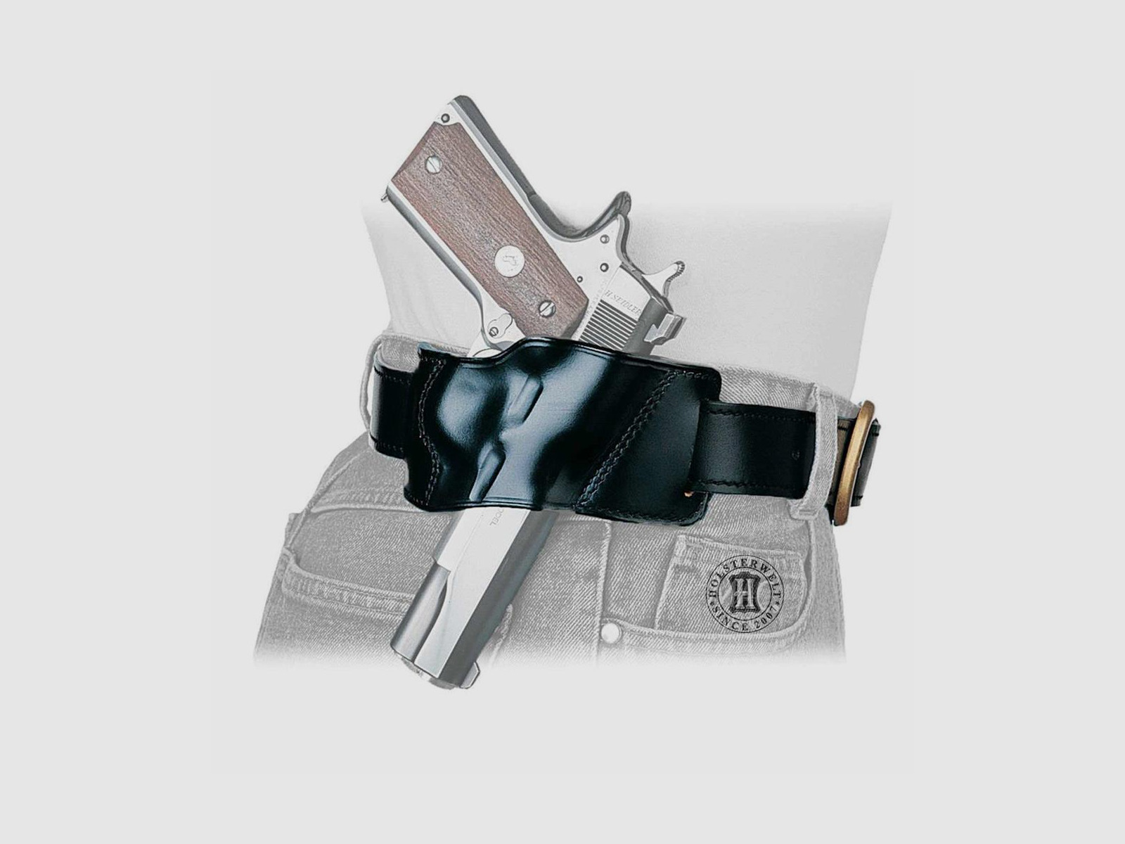 Schnellzieh-Gürtelholster YAQUI Beretta 90 TWO-Linkshänder-Schwarz