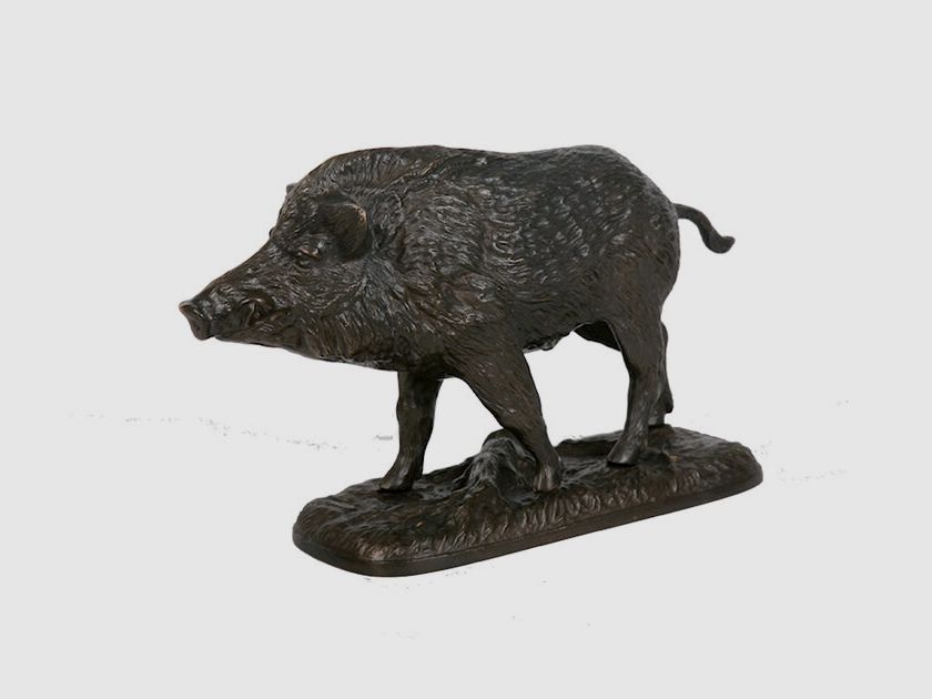 Lovergreen bronze statue motif wild boar large model