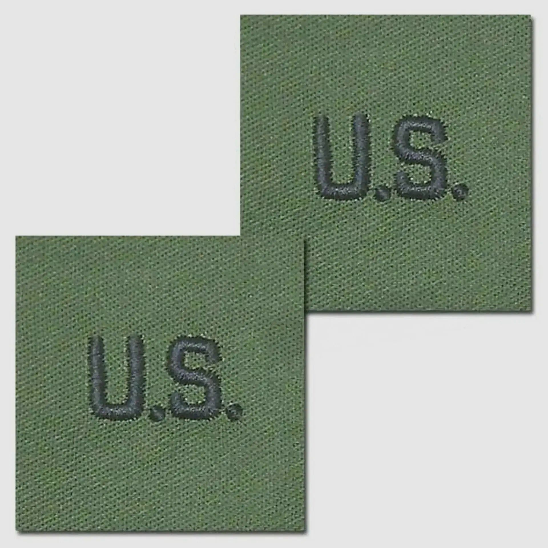 Onbekend Badge US Letters olijf Textiel