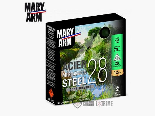 Pack of 100 MARY ARM Steel Migration Steel Standard 28 Cal 12/70 PB N°8