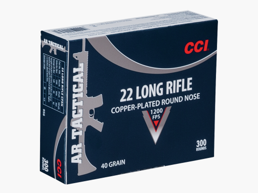 CCI Kleinkalibermunition .22 LR 2,6g Copper Plated Round Nose AR Tactical