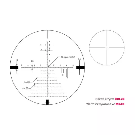 Luneta Vortex Diamondback Tactical 6-24x50 FFP 30mm AO EBR-2C MRAD, zdjęcie 7 z 7