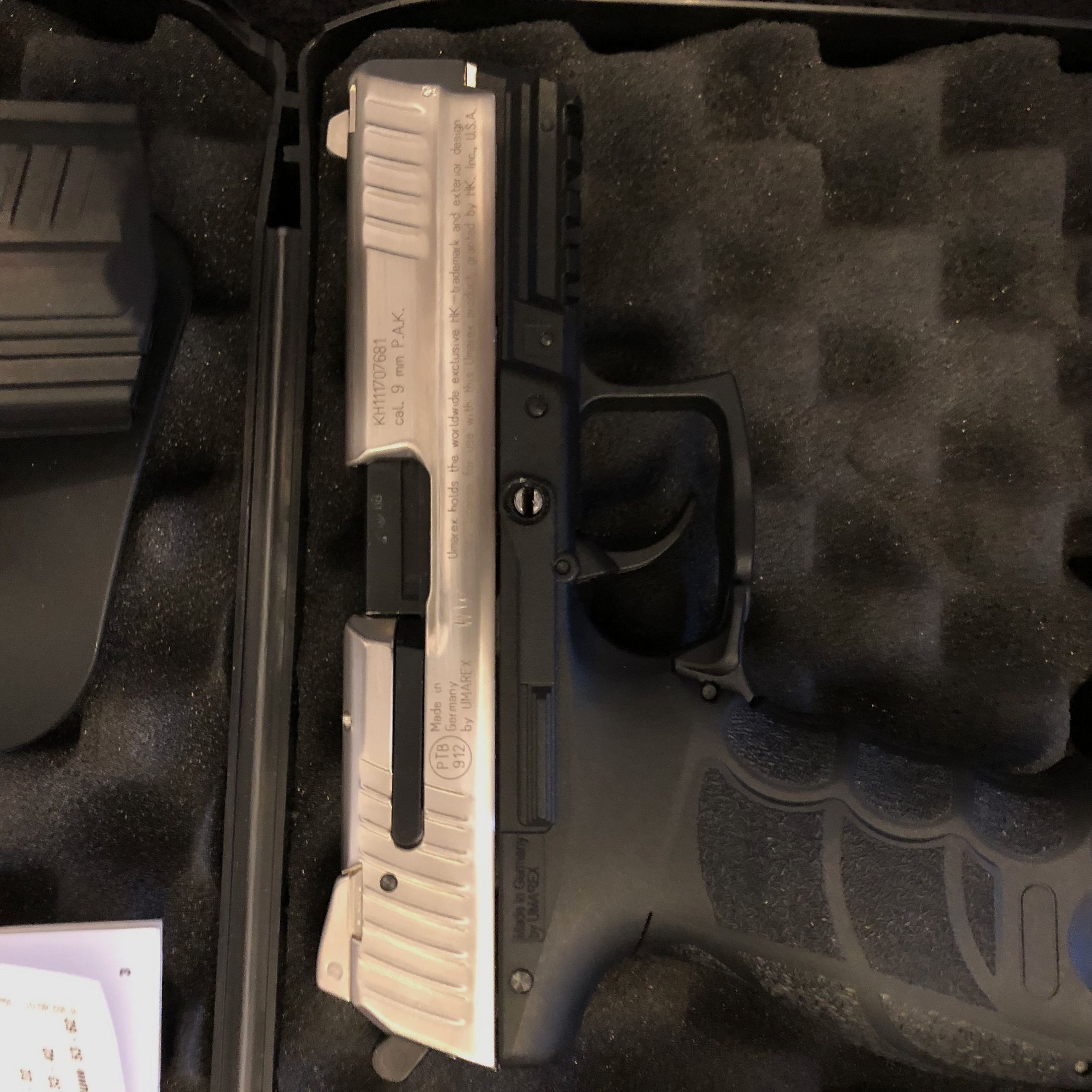 HK P30 Nickel + Holster Schreckschuss 