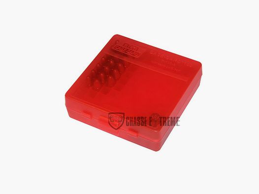 Boîte MTM pour 100 Cartouches Cal 22 Lr Rouge