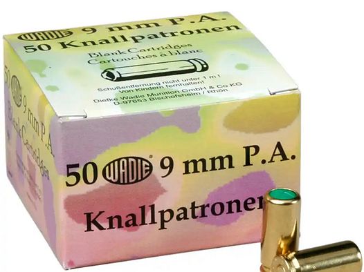 Wadie Knallpatronen - Platzpatronen 8mm P.A.K. 50 Stück