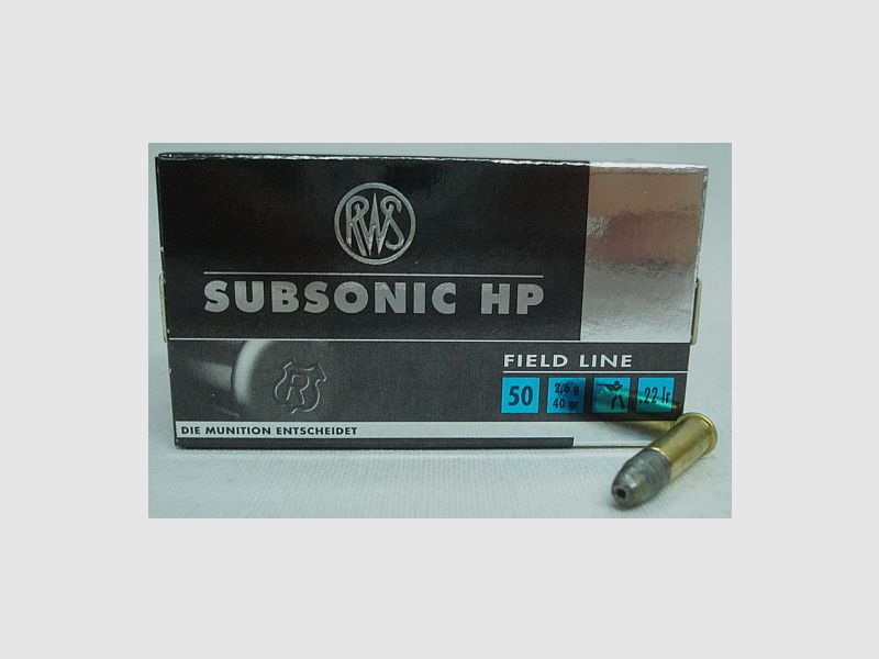 .22lr Subsonic HP - 2,6 g, V0 315 m/s (a50)