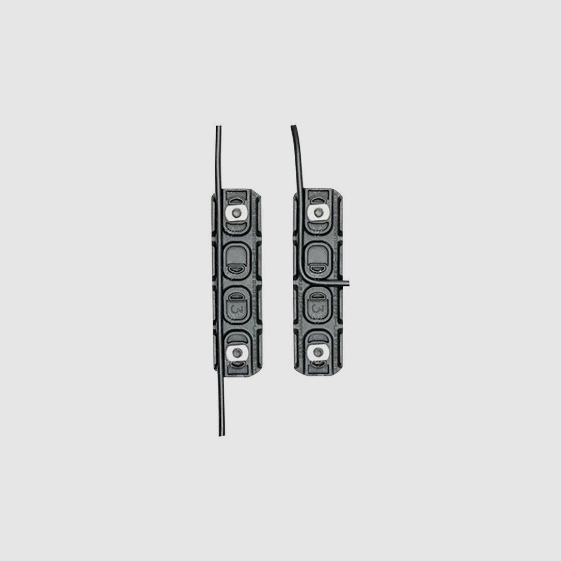 STRIKE INDUSTRIES-Coperture per rotaia M-LOK AR-15 per gestione cavi, lunghe, nere, confezione da 2, immagine 3 di 3