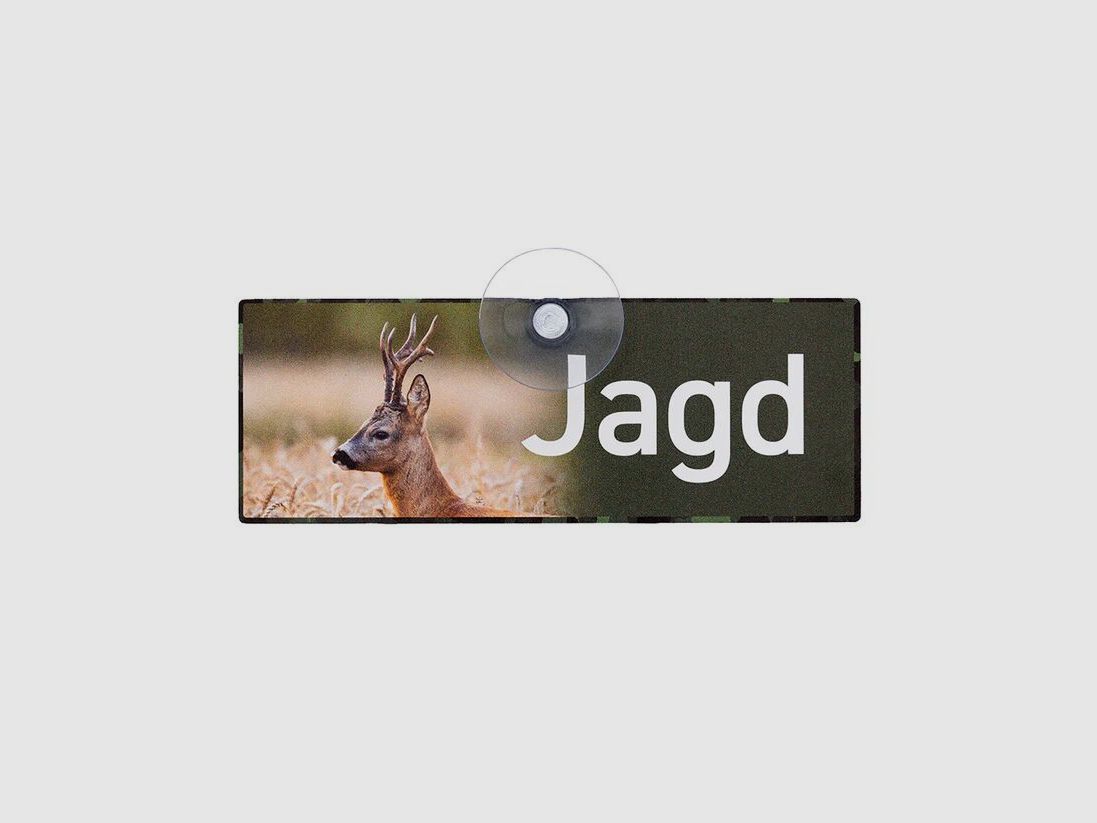 Wilde Hilde Autoschild mit Saugnapf - Jagd