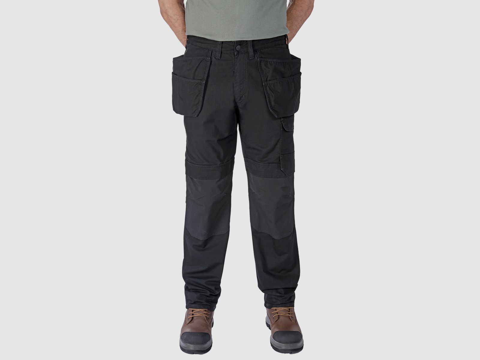 Pantalones de trabajo Carhartt Steel Cargo, para hombre, negros, W32/L28