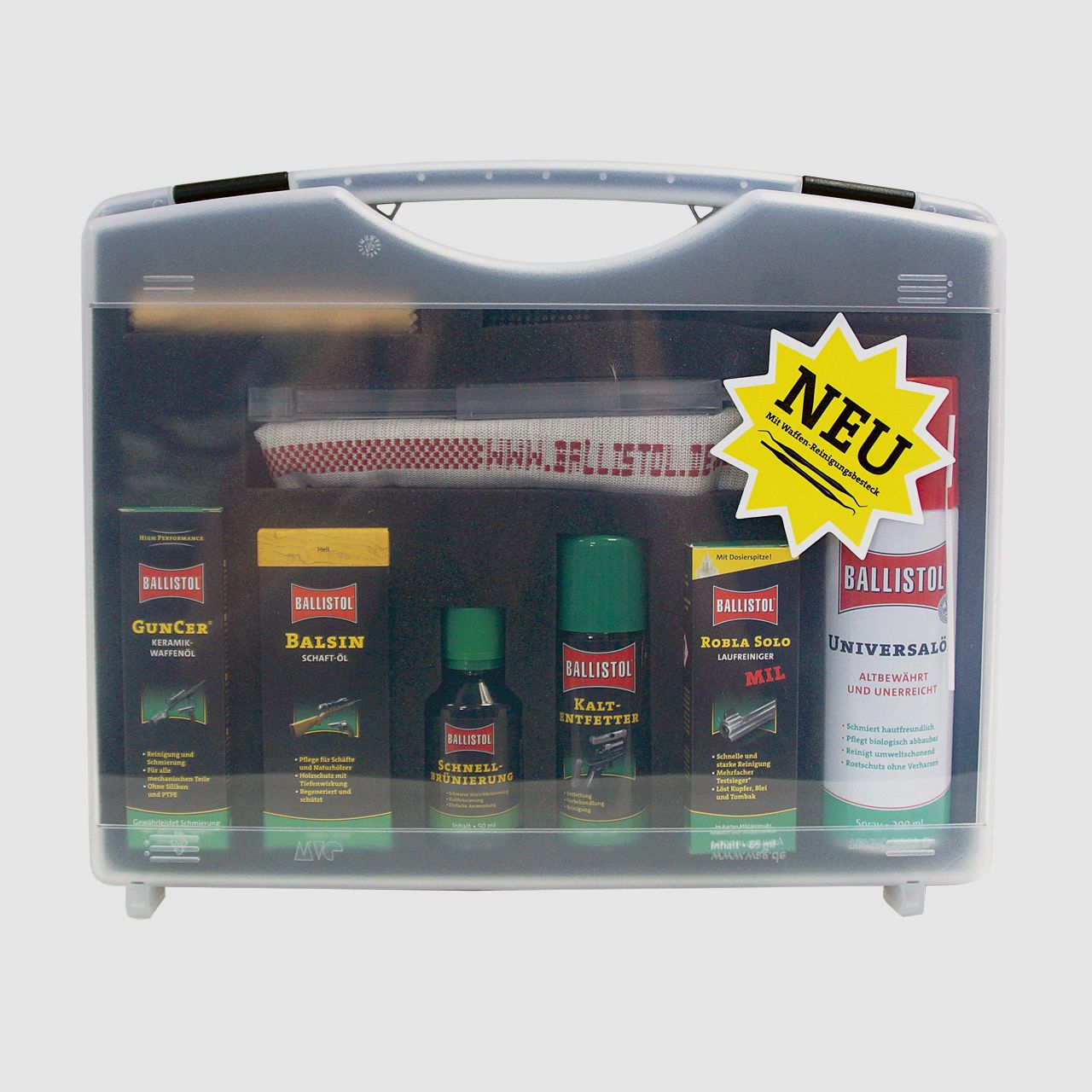 Ballistol Waffenpflegekoffer - alles fĂĽr die Pflege und Reinigung von Waffen
