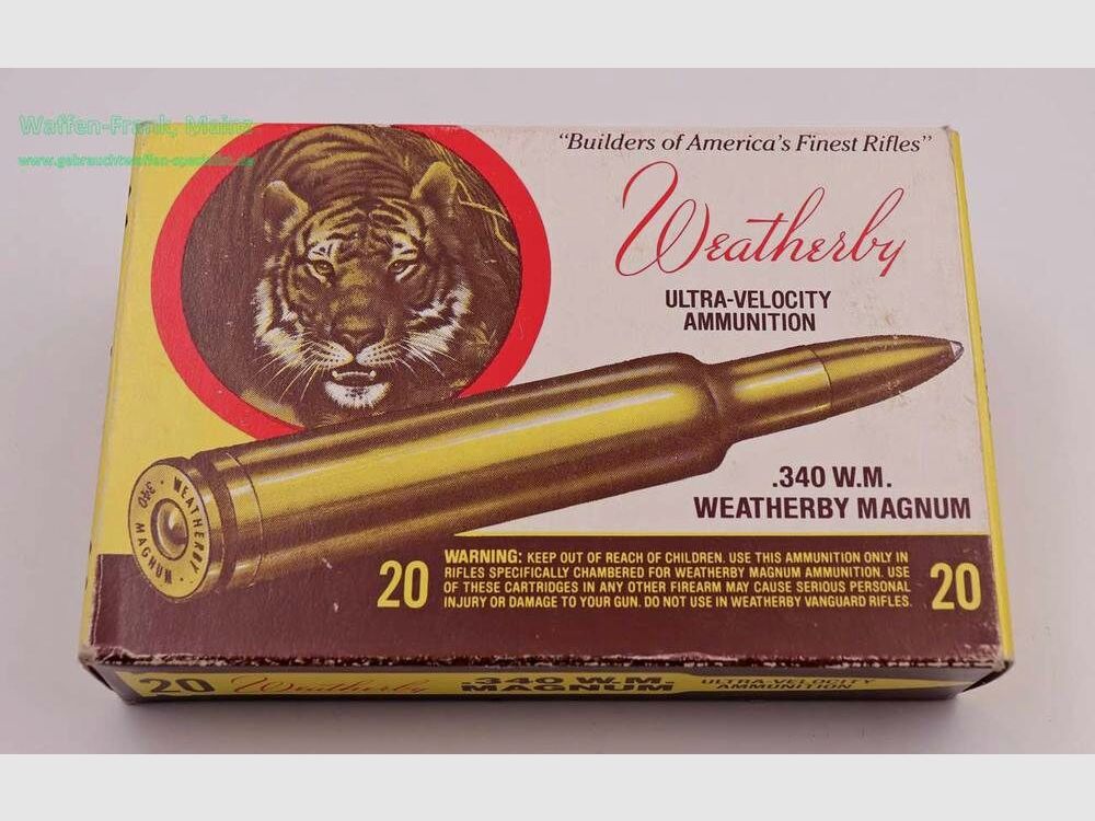 Weatherby - USA Büchsenpatronen .340WBY.Mag