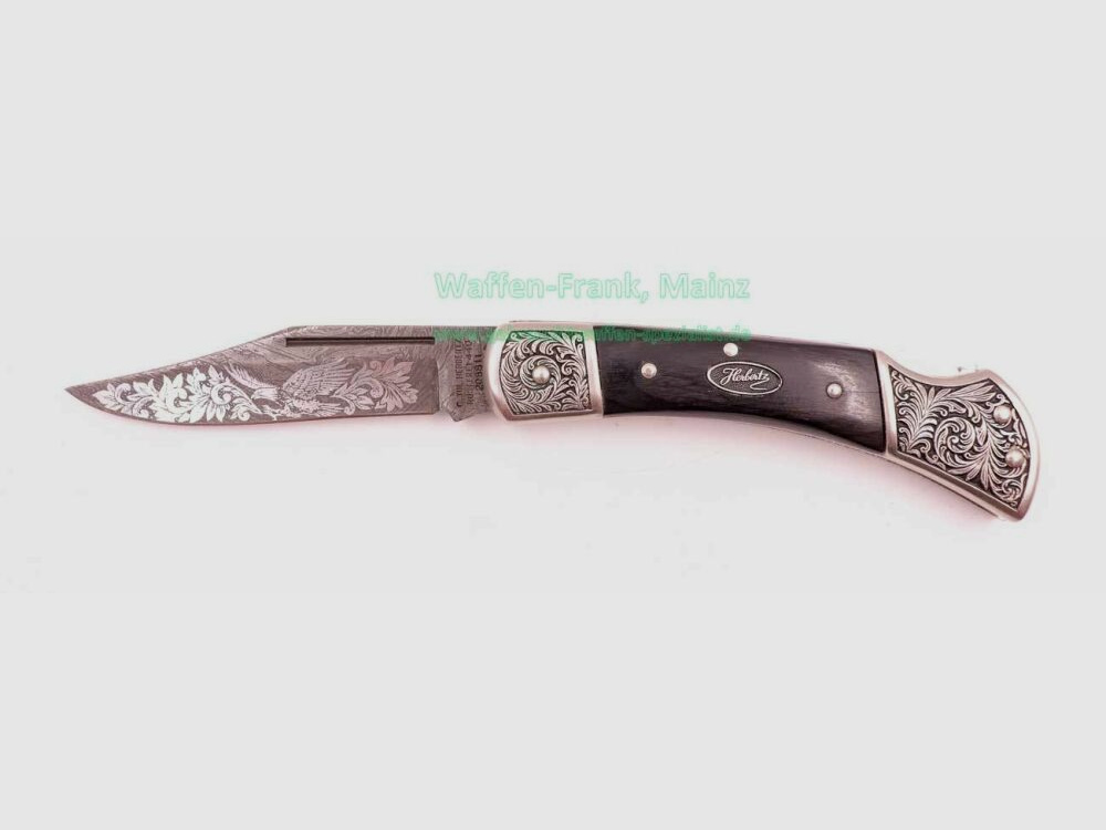 Herbertz Messer Damast Gravur Vintage
