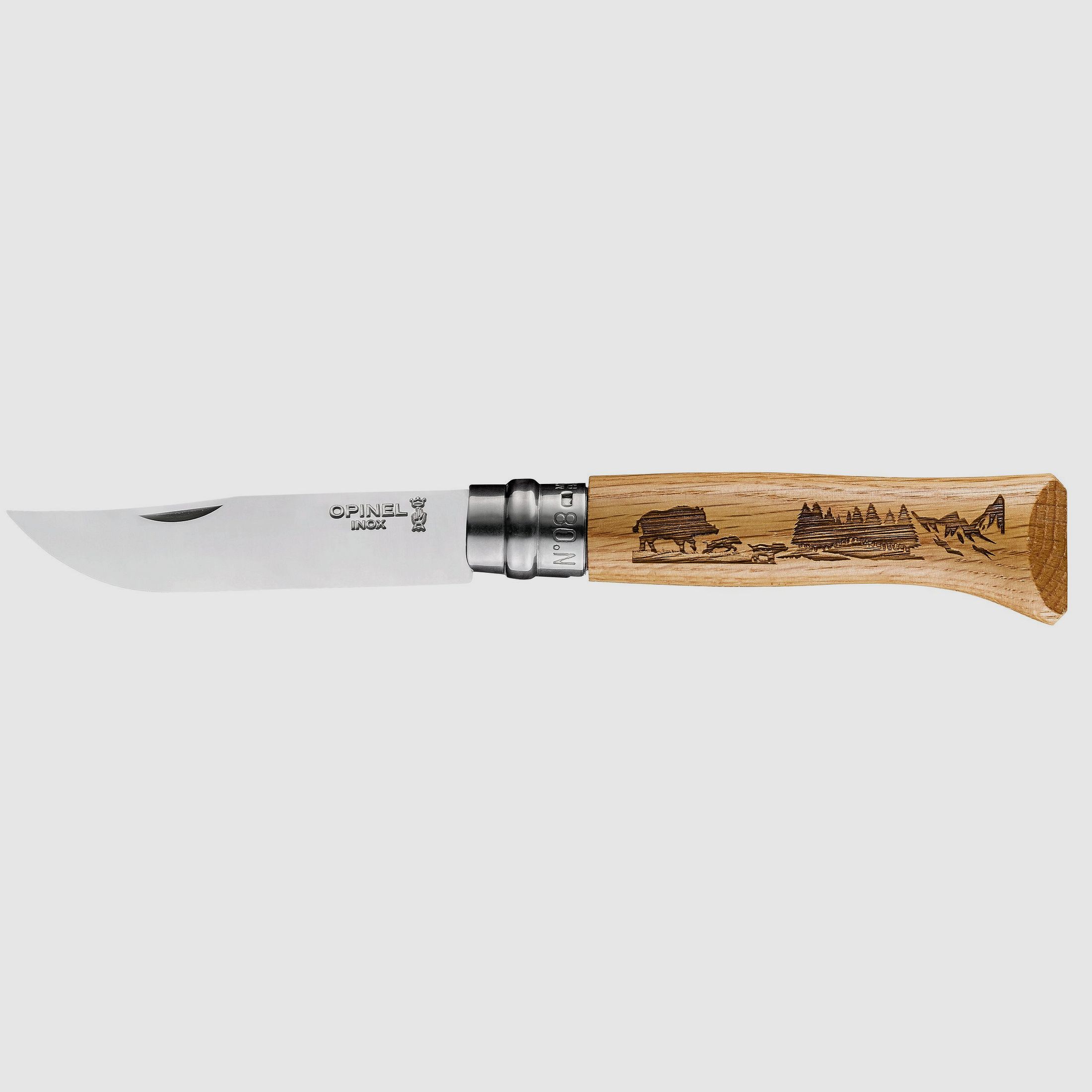 Opinel Messer No 08 Animalia Wildschwein