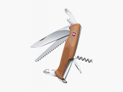 Victorinox RangerWood 55 zakmes, 10 functies, notenhout