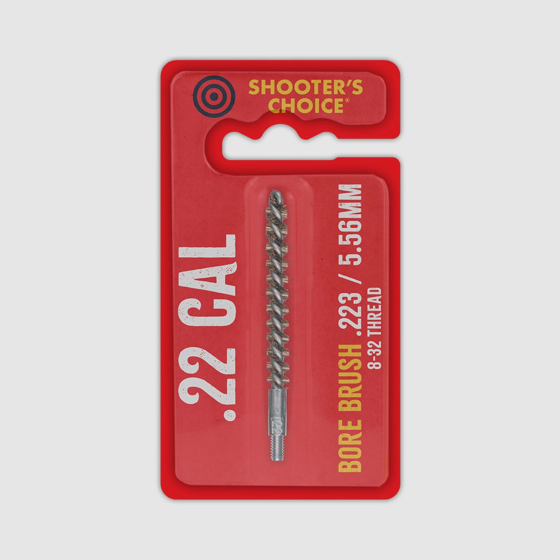 Spazzola per canna Shooter's Choice in bronzo fosforoso .22 / .223 / 5,56 mm 3" – 8-32 (SHF-322-3B)