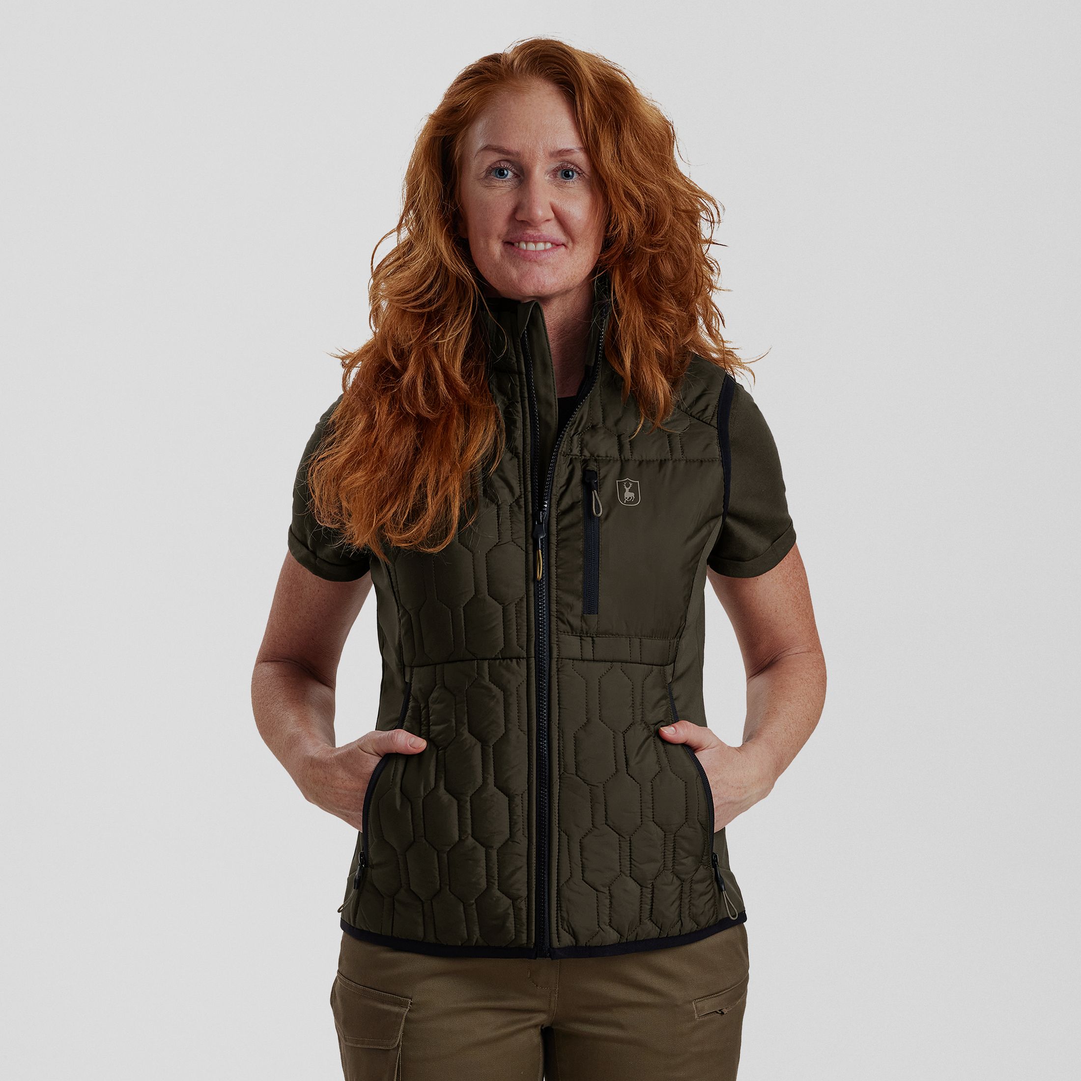 Gilet matelassé Lady Mossdale - Vert forêt - Taille femme : 44