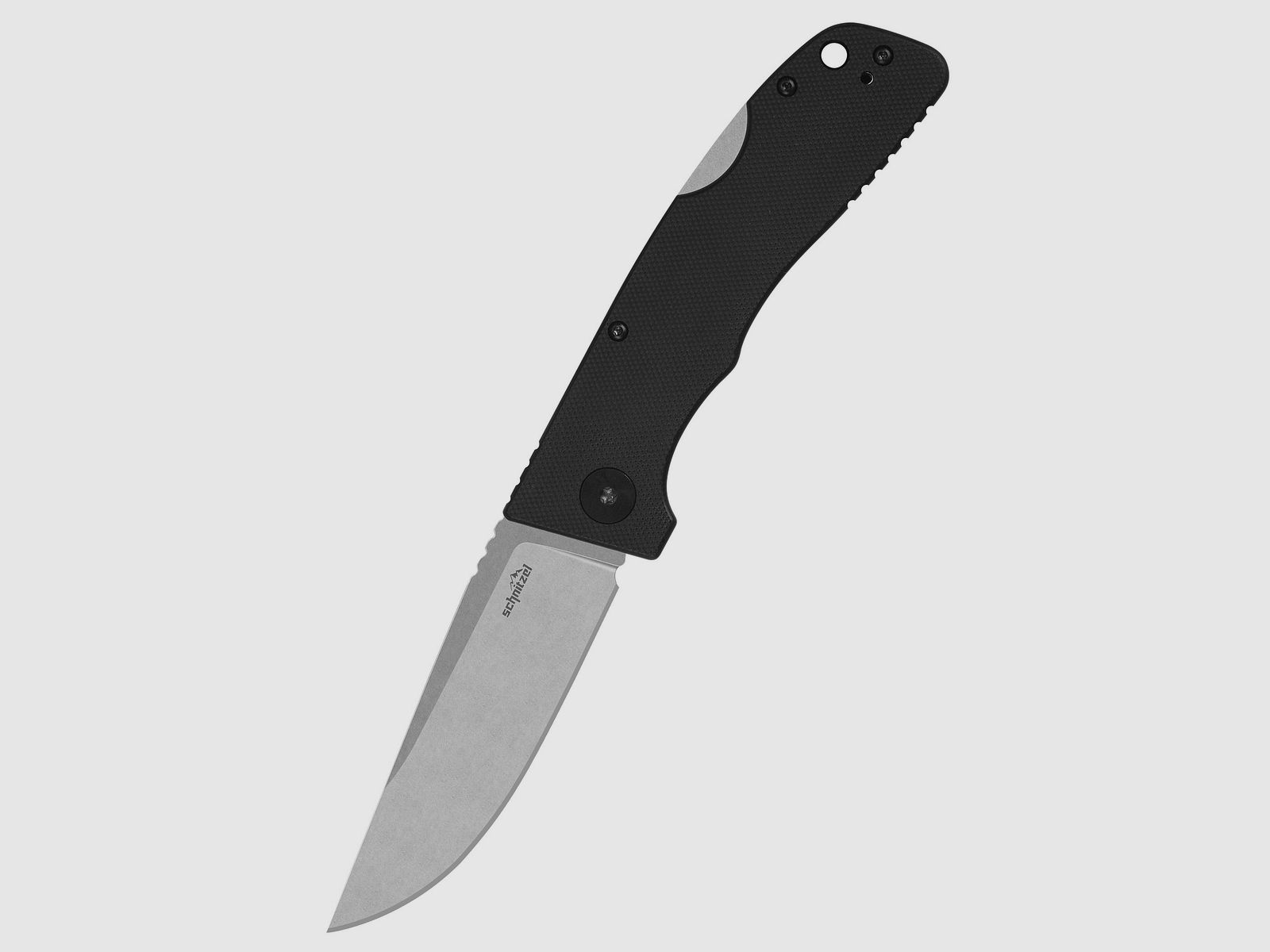 Schnitzel Outdoo Taschenmesser KVAR rostfreier 14C28N-Stahl mit Stonewash-Finish schwarz