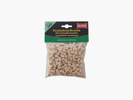 Ballistol Classic viltreinigers voor lopen 300 st. kal. 6,35/6,5/.243