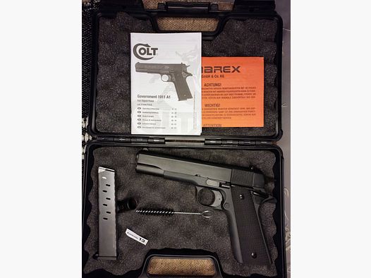 Pistolet à blanc Colt Government 1911 A1 9mm P.A.K. (PTB 774) comme neuf !