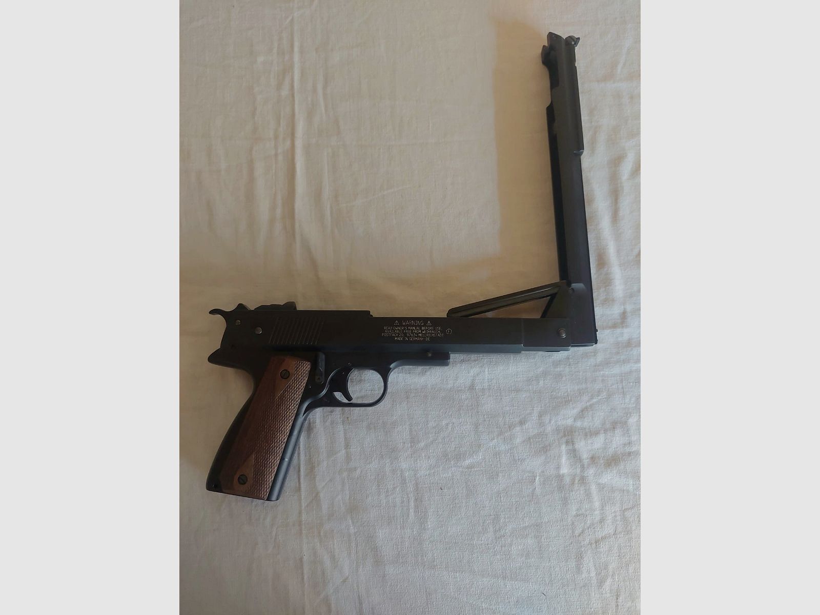 Weihrauch HW45 pistola ad aria compressa 5,5 mm Diabolo brunita + accessori, immagine 9 di 16