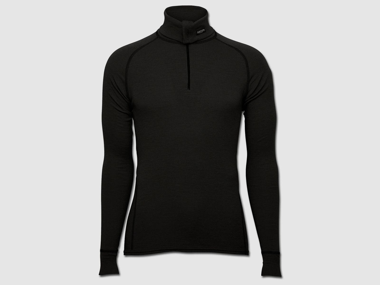 Brynje Brynje Shirt Classic Wool Zip Polo schwarz