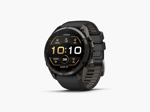 OROLOGIO – GARMIN – FĒNIX® 9 PRO | 51MM | AMOLED | Titanio DLC Carbon Gray con cinturino in silicone Black/Pebble Gray