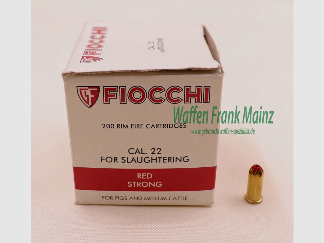 Fiocchi - Italien Viehbetäubung (starke Ladung) .22 long Knall