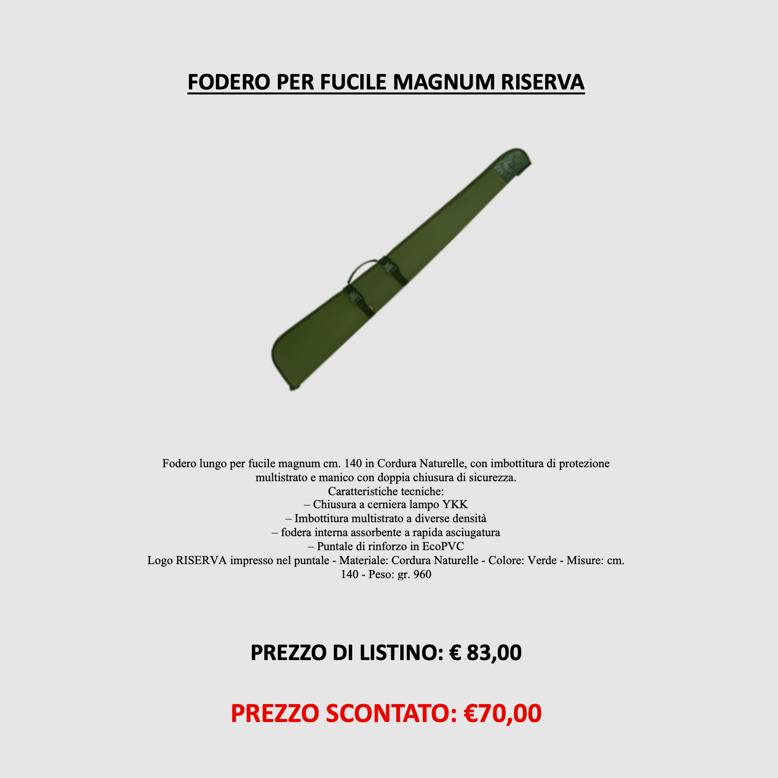 Riserva – Riserva Holster voor Magnum Geweer, afbeelding 2 van 2