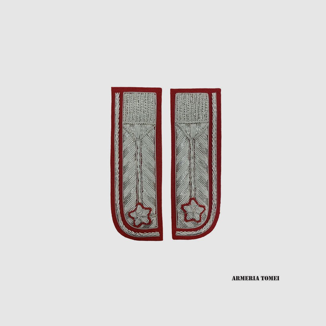CARABINIERI – EPOLLETAS DE TENIENTE BORDADAS (CON ESTRELLA) PARA UNIFORME ELEGANTE/UNIFORME DE INVIERNO