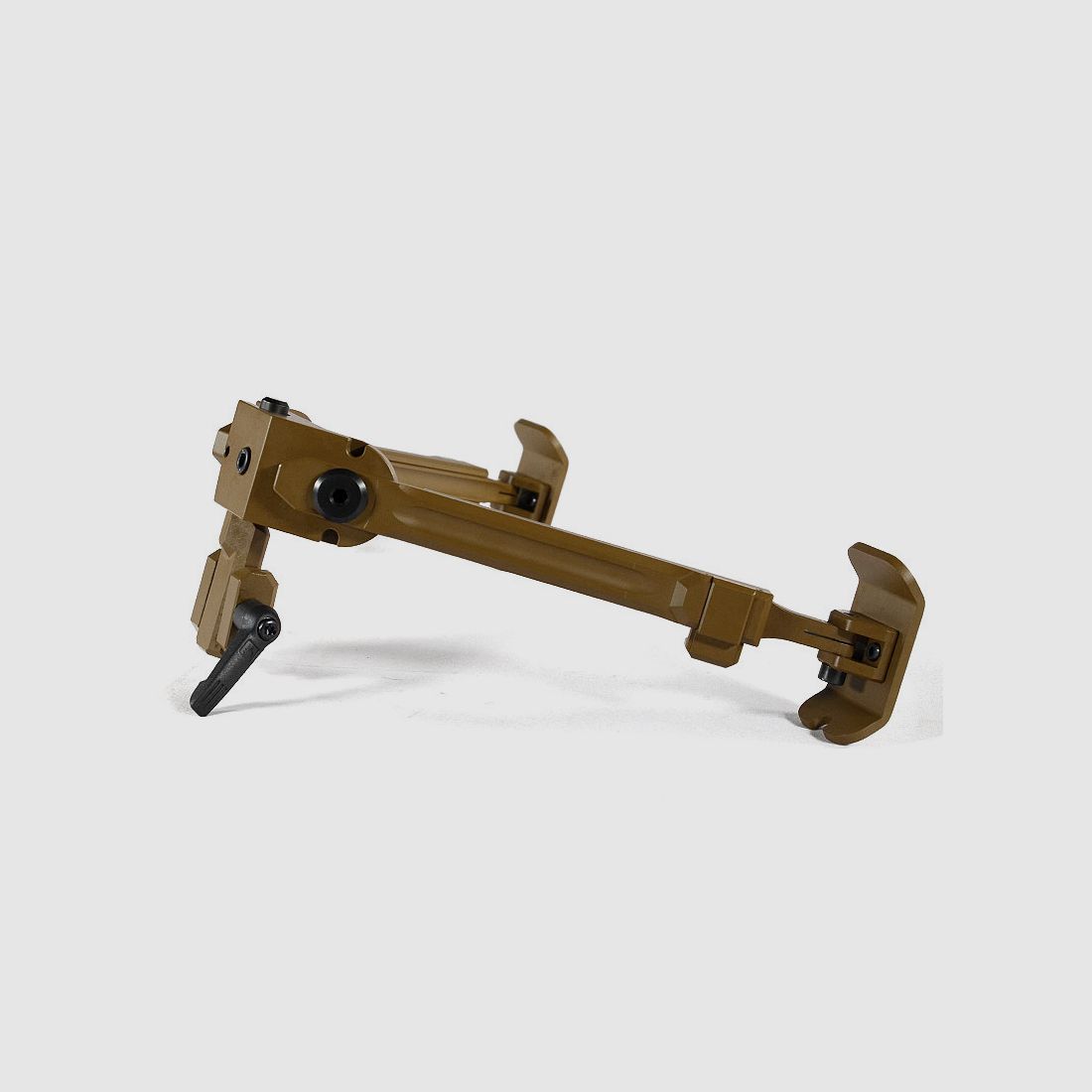 FORTMEIER Zweibein-SET mit Picatinny-Adapter 12 Uhr, COYOTE H210 (von 21,0 bis 30,0 cm Höhe)