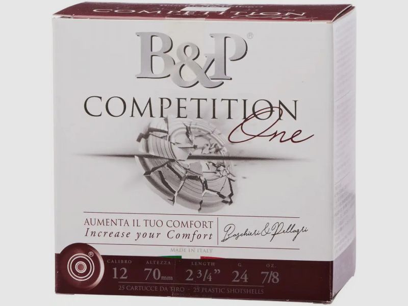 B&P COMPETITION ONE - TRAP-SCHROT - 12/70 - 24 GR. - 25 STÜCK