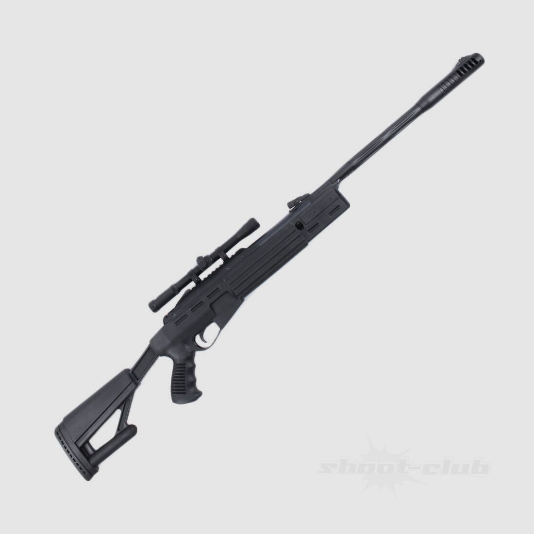 Mercury AirTact Set Kipplauf Gewehr 4,5mm Diabolos mit 4x20 Zielfernrohr