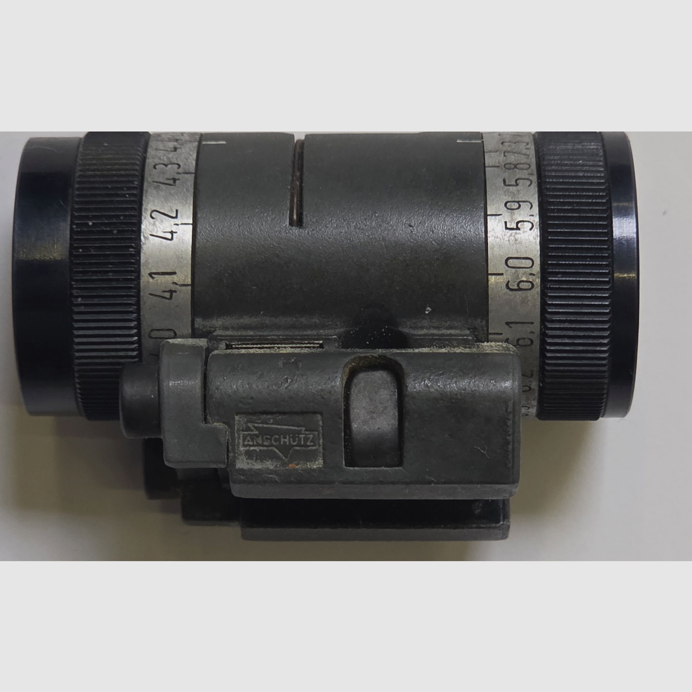 Anschütz double iris glass ring sight 2.9-4.4 + 5.8-7.3 dovetail: top 13 mm, bottom 8.5 mm for Anschütz, Walther and others
