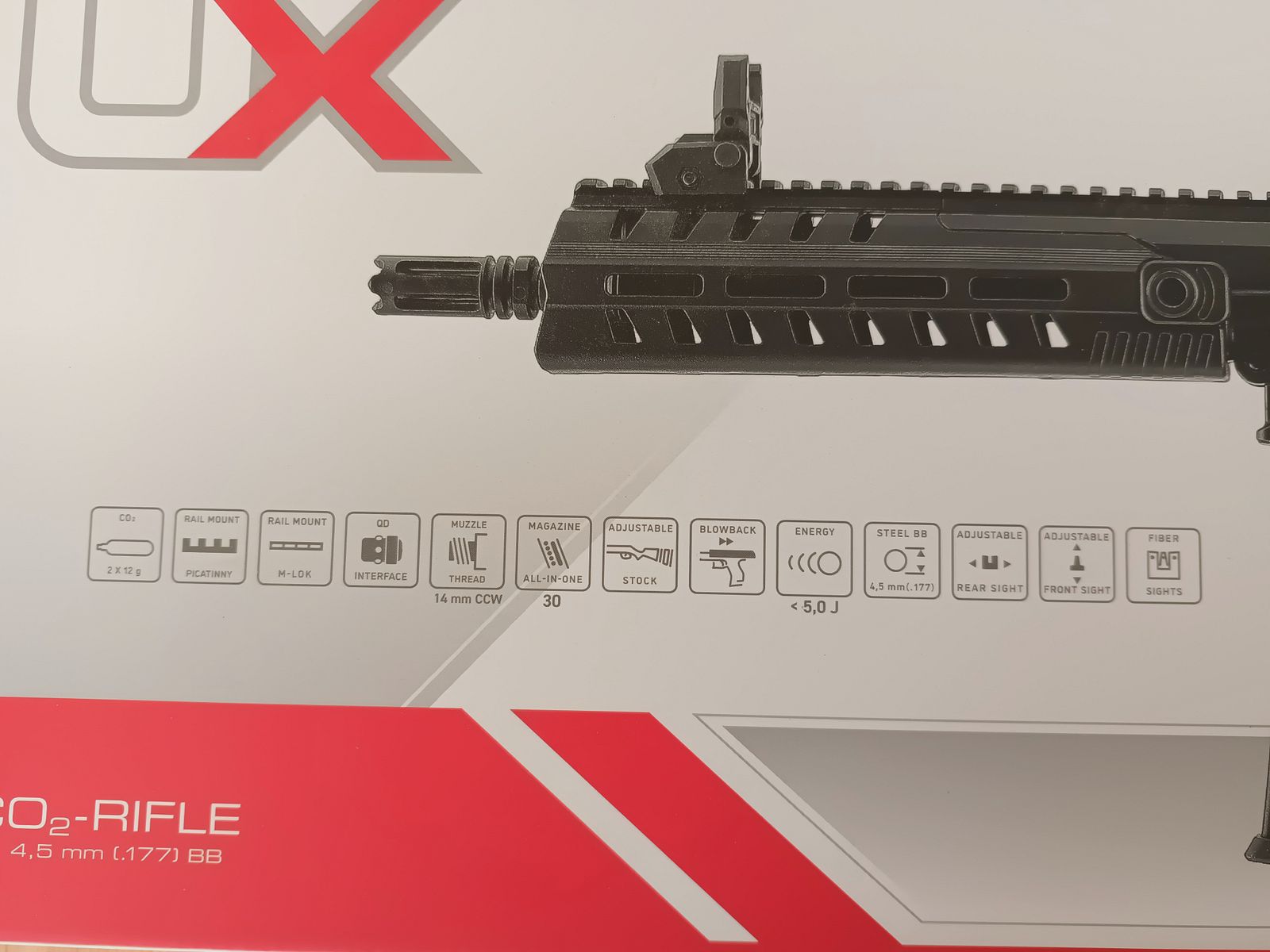 UX Strike Force CO2 Geweer 4,5 mm BB Munitie