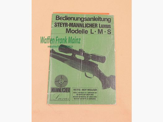 Steyr - Mannlicher - Austria Instrukcja obsługi Mod. L*M*S