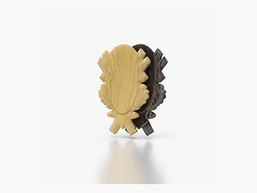 Hertenschild Eik 4 gesneden - 18 x 9 cm
